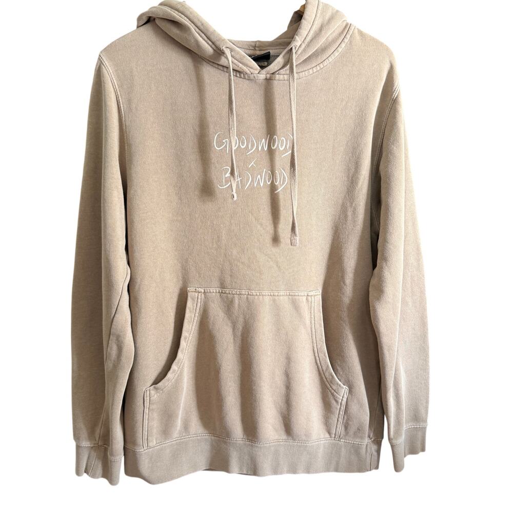 BADWOOD | Goodwood x Badwood Tan Angel Middle Finger Hoodie | Small